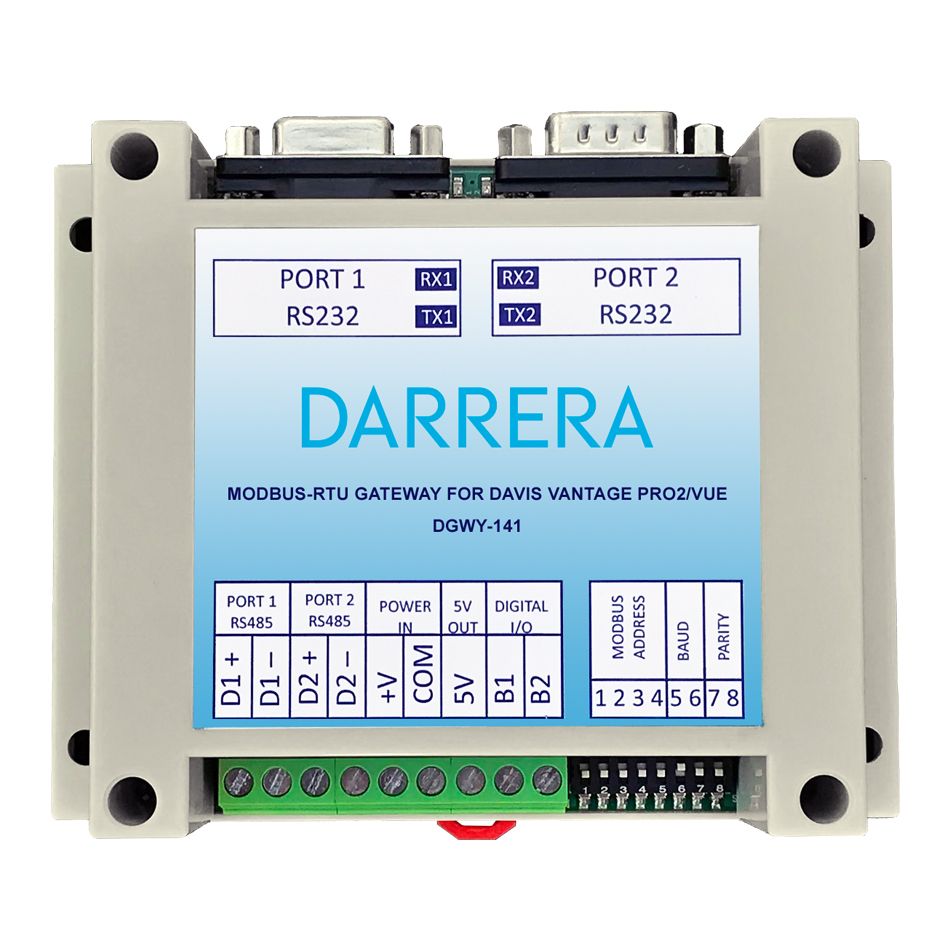 Pasarela MODBUS-RTU Darrera DGWY-141 para estación Davis Vantage Pro2/Vue