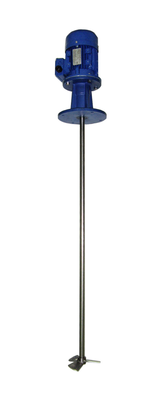 Agitador eléctrico carcasa de fibra trifásico para depósitos de abono Ginés Ortuño L=1000 mm 1500 RPM