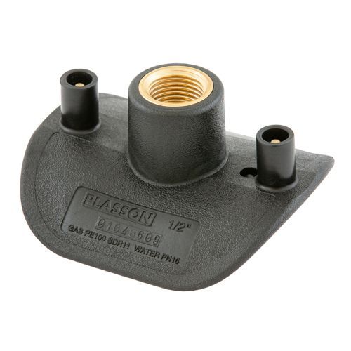 Collarín de toma simple ajustable de polietieno electrosoldable Plasson PN16 DN110-DN1200 rosca de latón