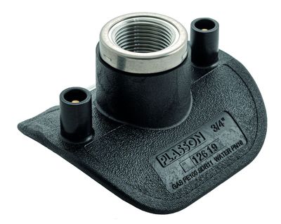 Collarín de toma simple ajustable de polietieno electrosoldable Plasson PN16 DN110-DN1200 rosca AISI316