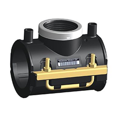 Collarín de toma simple de polietieno electrosoldable Plasson PN16 DN63-DN90 rosca
