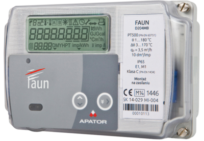 Calculador electrónico para contadores de energía Apator FAUN térmico