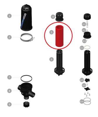 Juego de anillas para el filtro automático para riego Azud Helix automatic Juego de anillas para el filtro automático para riego Azud Helix automatic