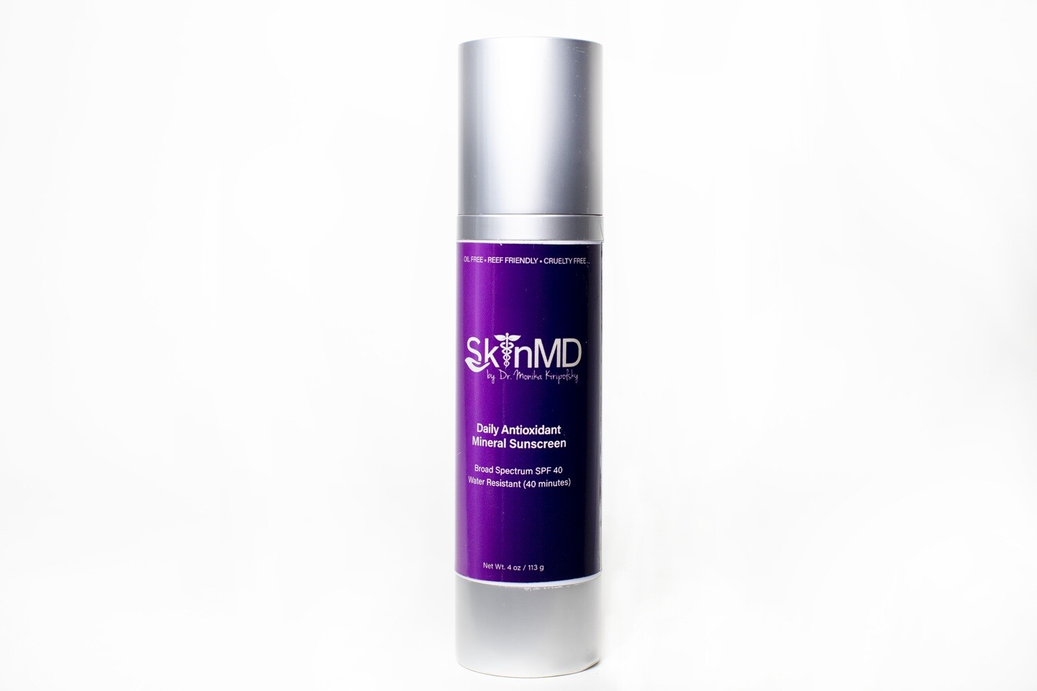 SkinMD Non-Tinted Antioxidant Mineral Sunblock (4 oz)