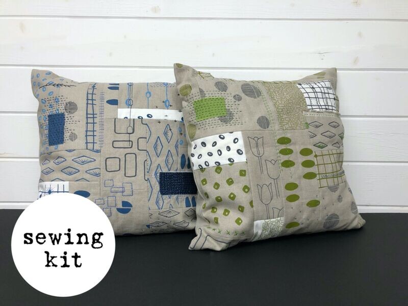 Slow Stitching Linen Cushion Kit