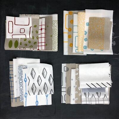 Sample Packs of screen printed fabric