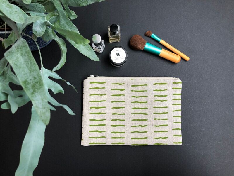 Apple Ladders Linen Purse or Make-up bag