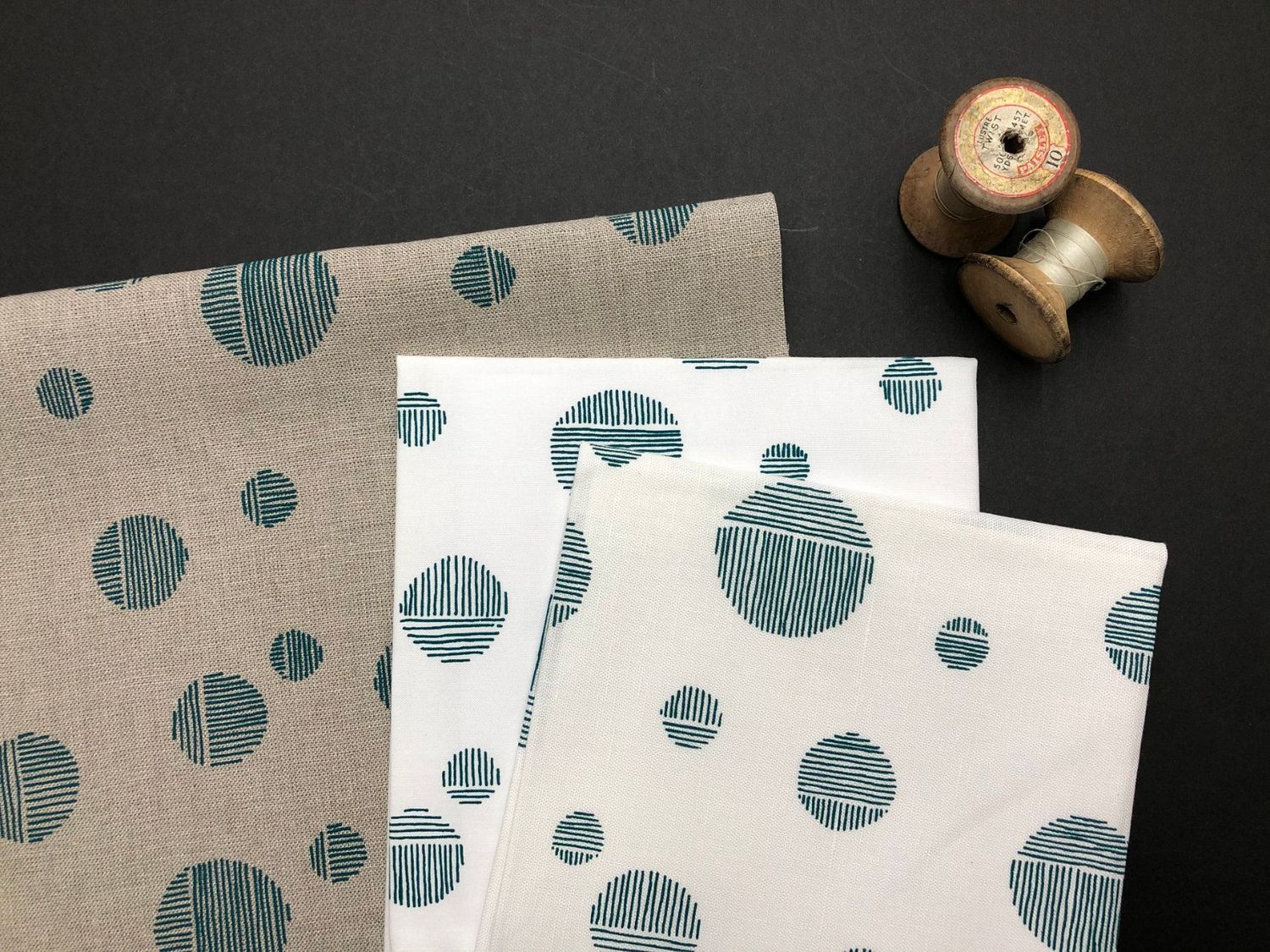 Teal Moon, Choose a fabric: white cotton