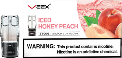 VEEX V1 Transparent Pods-Iced Honey Peach