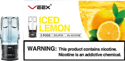 VEEX V1 Transparent Pods-Iced Lemon