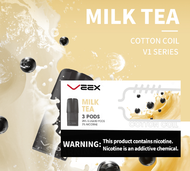 VEEX V1 Transparent Pods-Milk Tea
