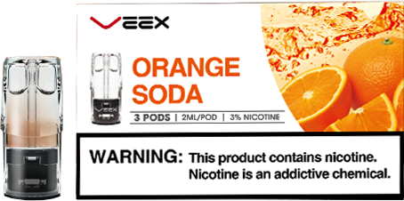 VEEX V1 Transparent Pods-Orange Soda