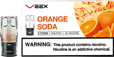VEEX V1 Transparent Pods-Orange Soda