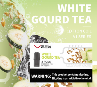 VEEX V1 Transparent Pods-White Ground Tea
