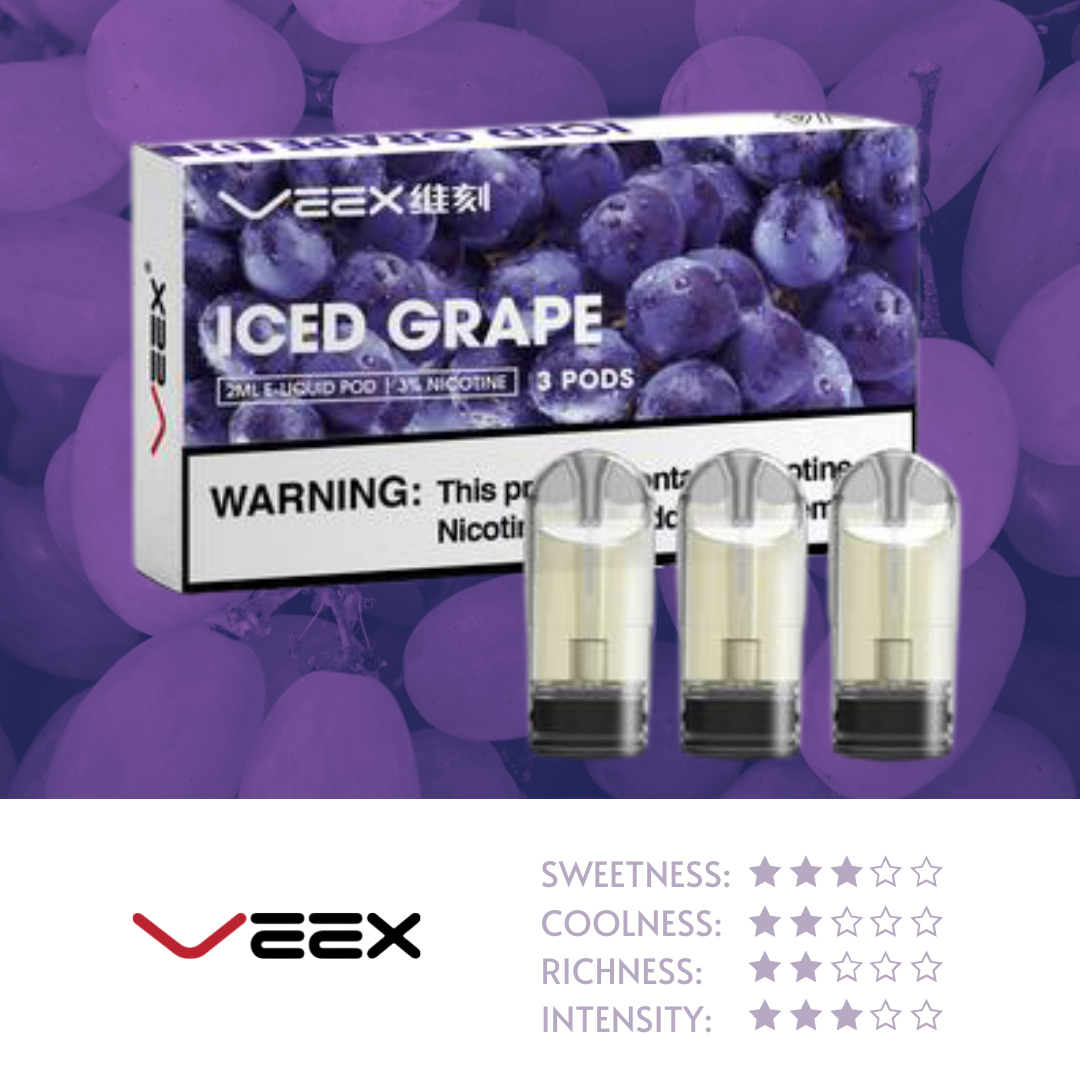 VEEX V4 Transparent Pods-Iced Grape