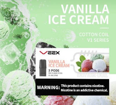 VEEX V1 Transparent Pods-Vanilla Ice Cream