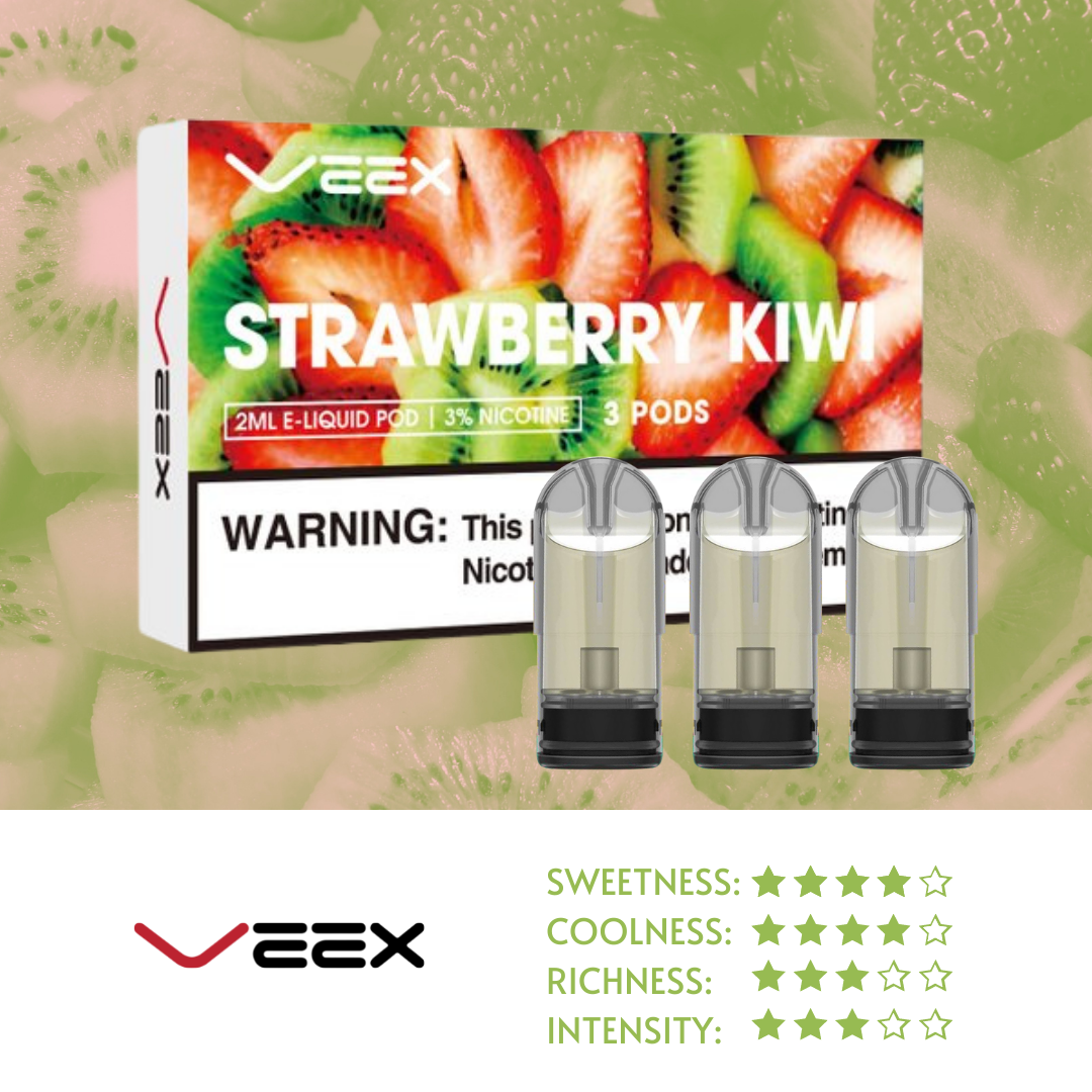 VEEX V4 Transparent Pods-Strawberry Kiwi
