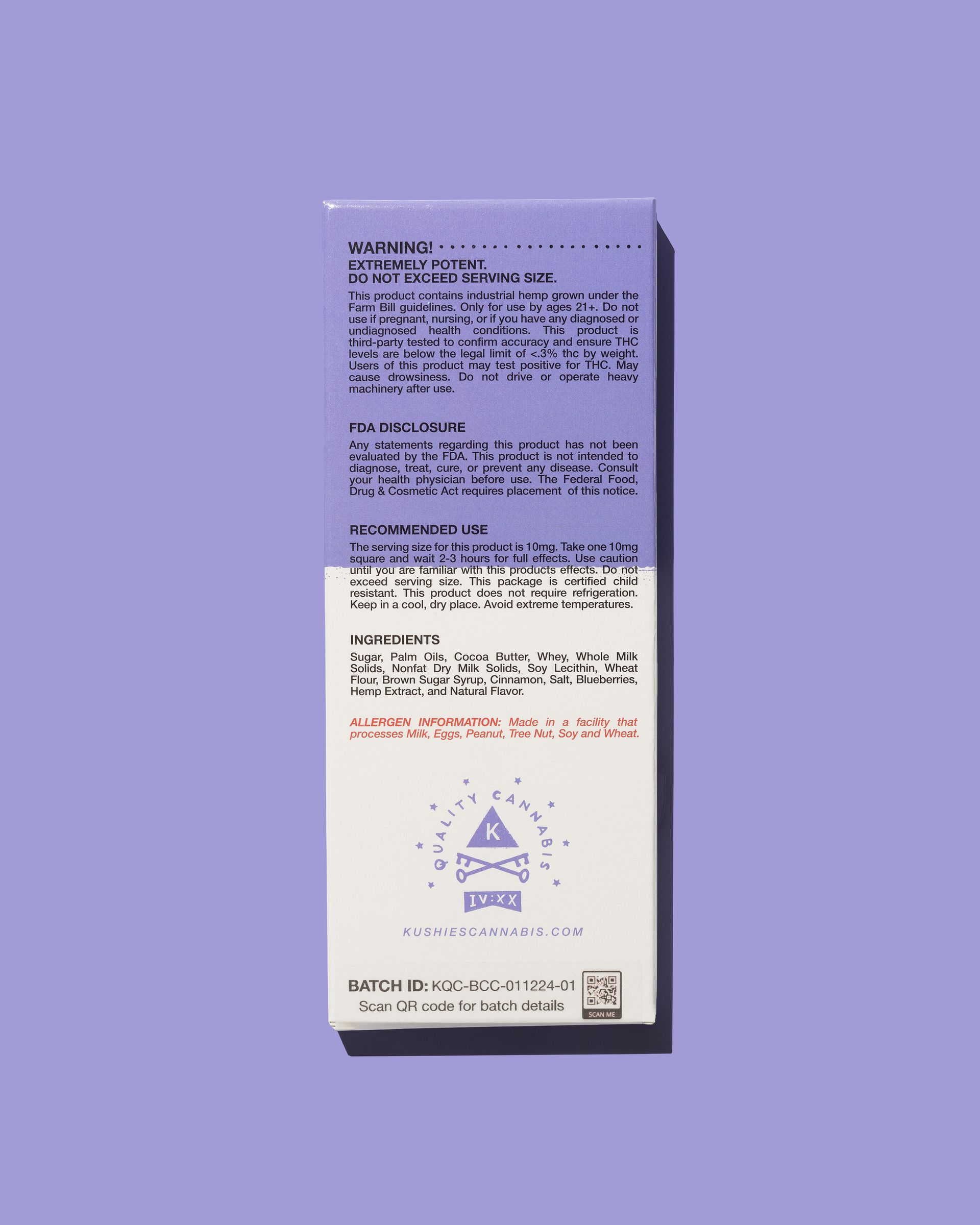 Kushies Blueberry Cheesecake - 100mg THC