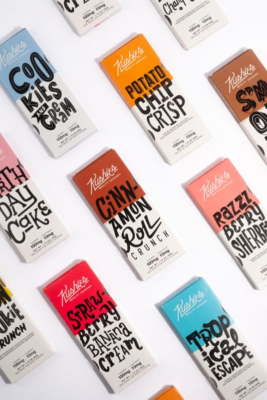 Kushies 100mg THC Bars - 5 Pack (20% savings)