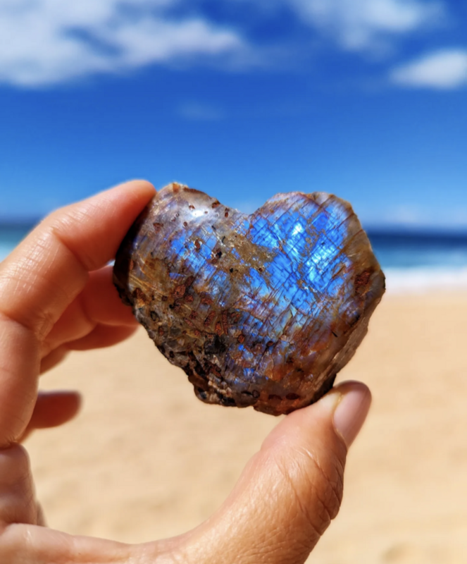 Wisconsin Moonstone Heart