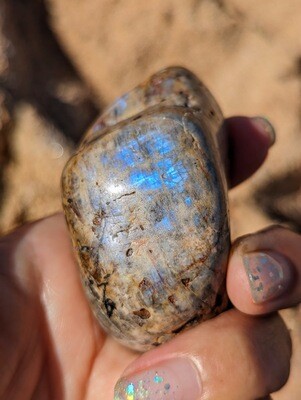 Wisconsin Moonstone with Crystal