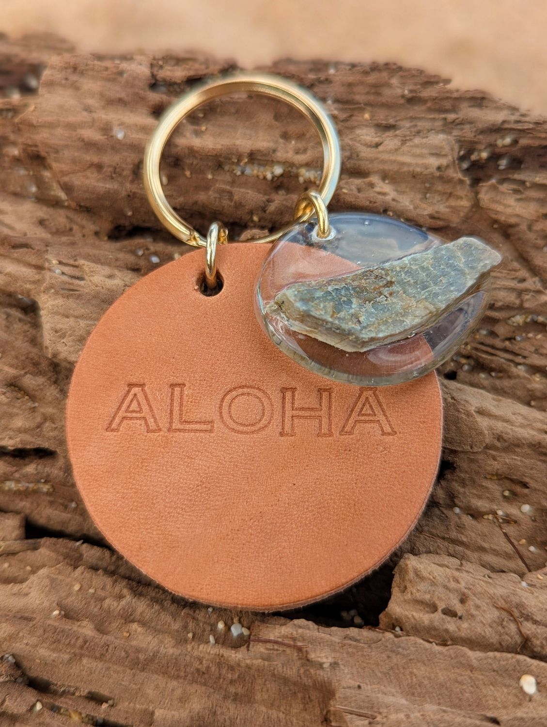 Wisconsin Moonstone Key Ring 原石
