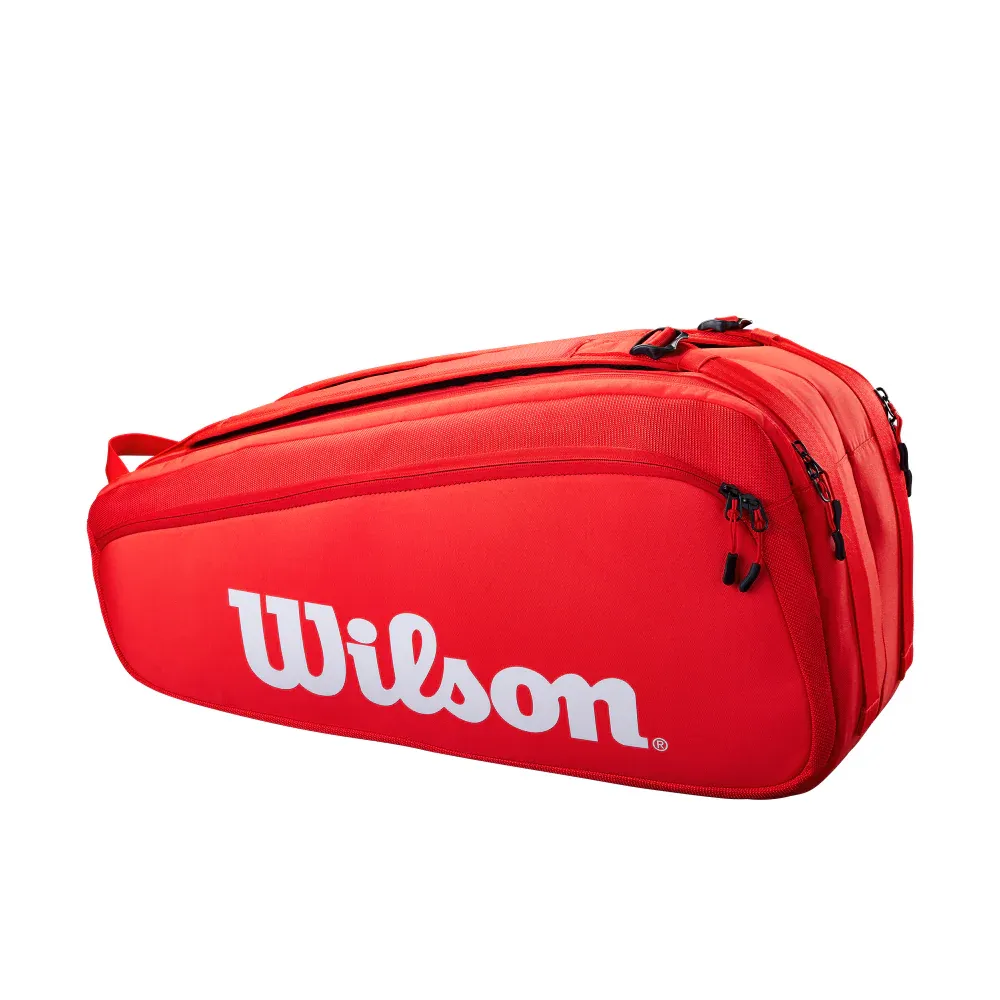 BOLSO DE TENIS WILSON SUPER TOUR 9 PK RED