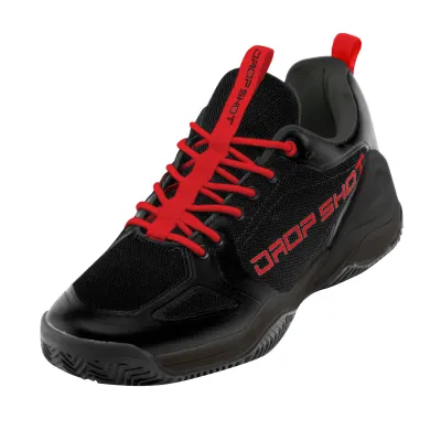 ZAPATILLA PÁDEL DROP SHOT HOMBRE DORAMA NEGRO/ROJO