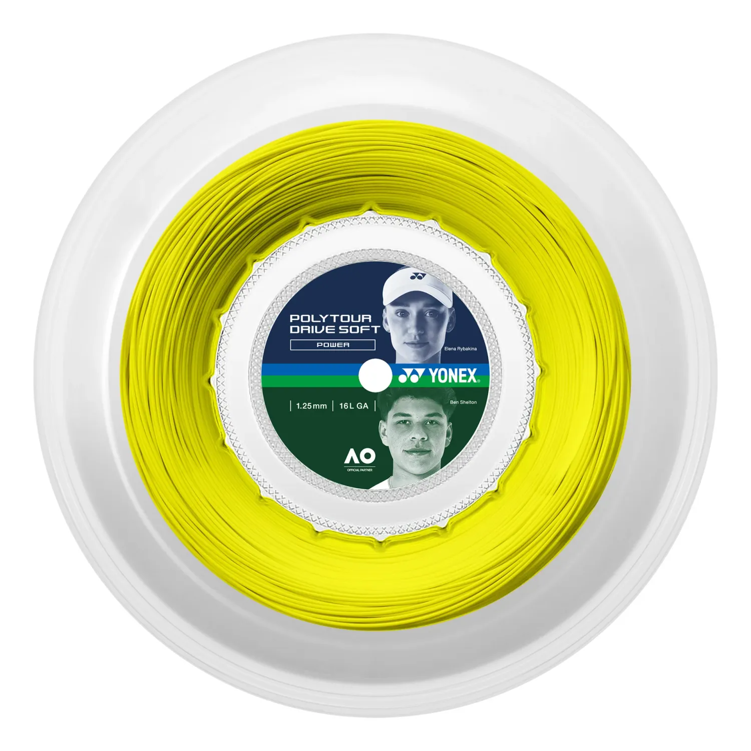 Rollo Cuerda Tenis POLY TOUR DRIVE SOFT 1.25 / 16L Amarillo