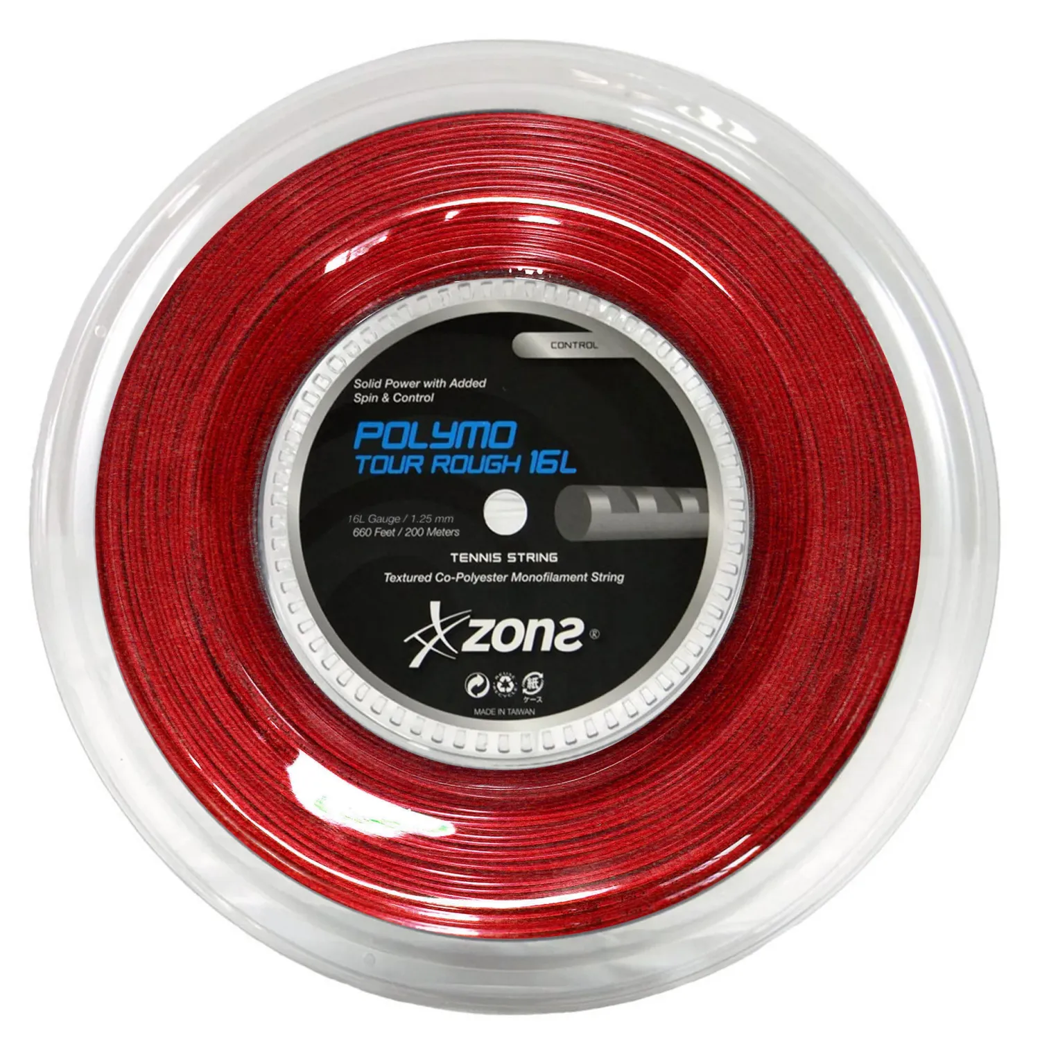 Rollo Cuerda Tenis POLYMO TOUR ROUGH 1.25 / 16L Rojo