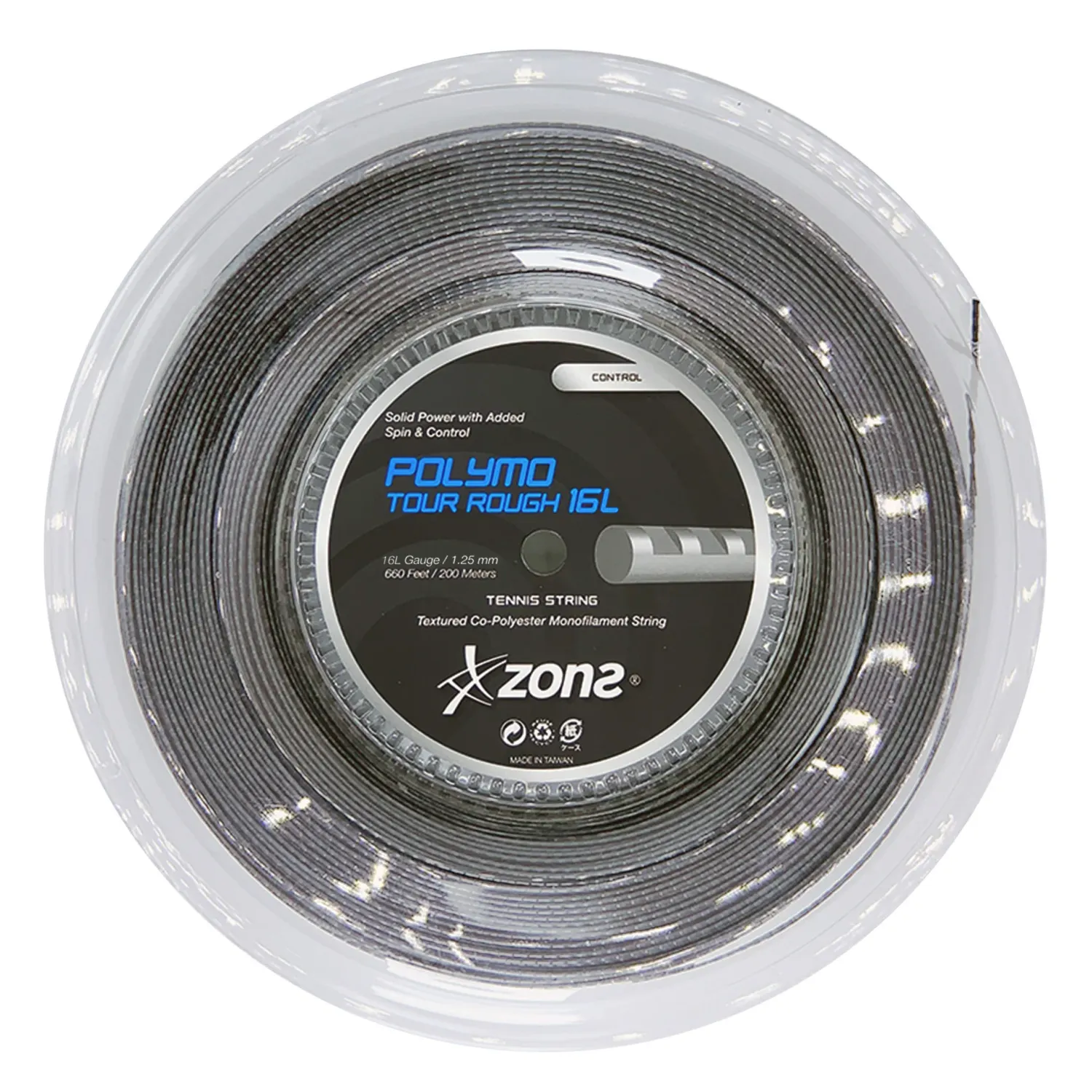 Rollo Cuerda Tenis POLYMO TOUR ROUGH 1.25 / 16L Gris
