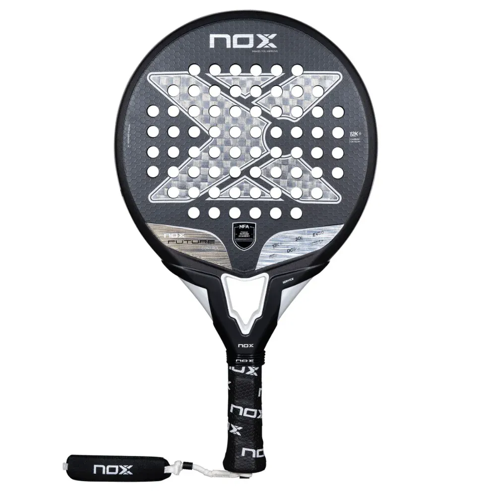 Pala Padel Nox Future Control 12K Alum NFA 2025 + Funda + Protector + Grip