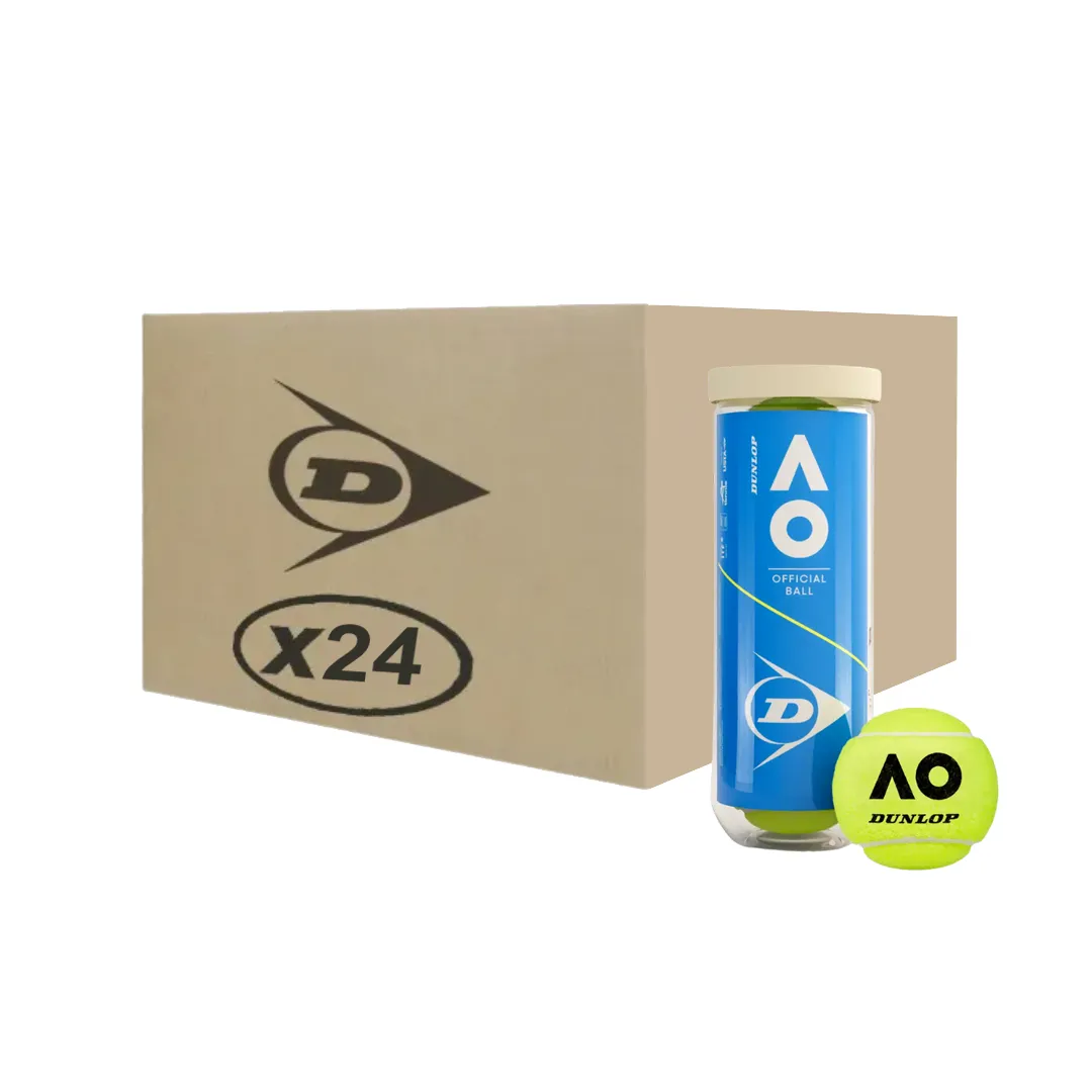 Caja de 24 Tarros Pelotas de Tenis – Dunlop AO x3