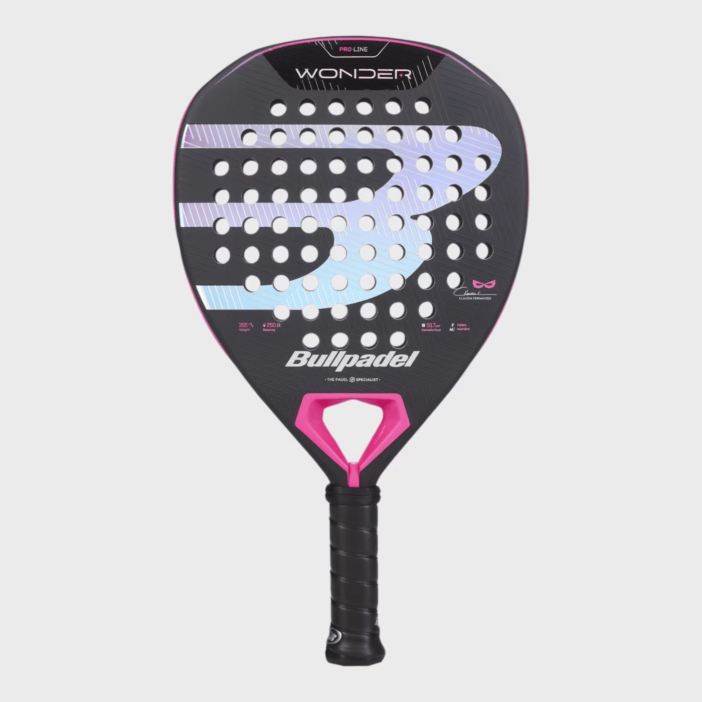 PALA BULLPADEL WONDER Claudia Fernández 2027 + Protector + Grip (PREVENTA)