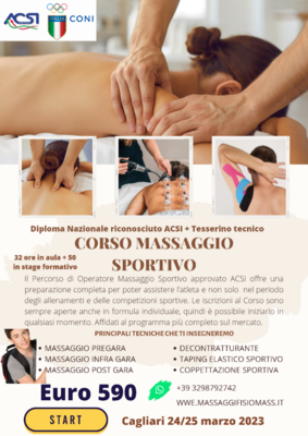 Corso Massaggio Sportivo