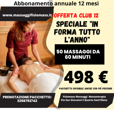 Abbonamento annuale 50 massaggi