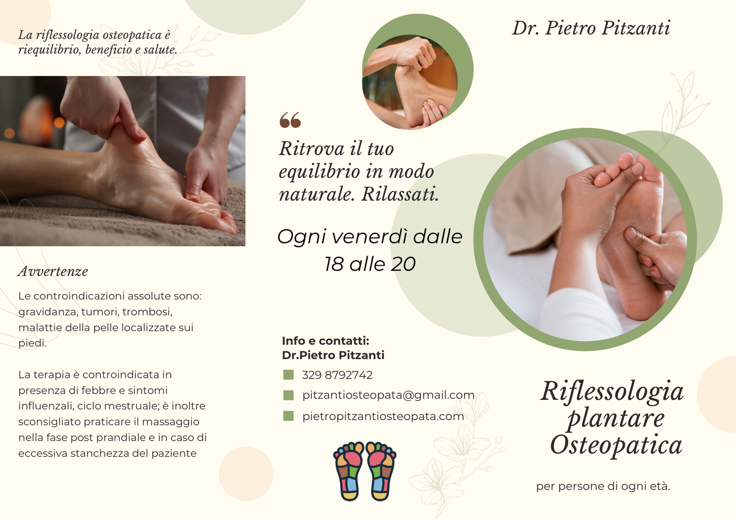 Trattamento- Riflessologia plantare Osteopatica  