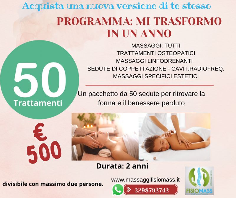 Abbonamento annuale 50 trattamenti