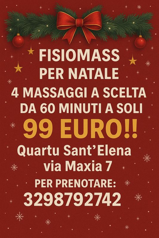 Promo Natale 4 Massaggi