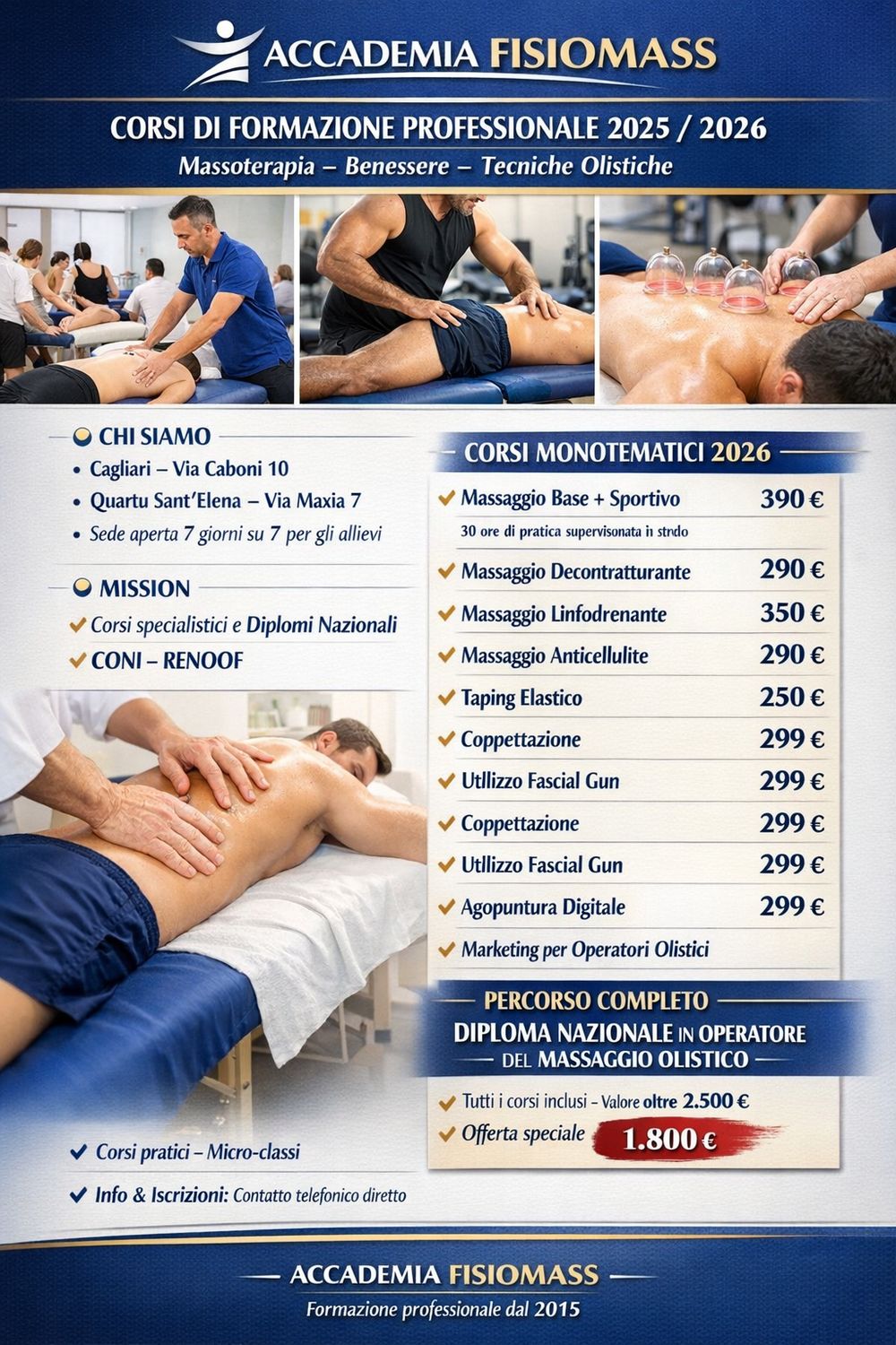 Adesione Corso diploma Nazionale in Operatore Olistico. 3ª Trance