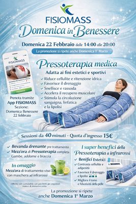 Domenica in benessere Pressoterapia