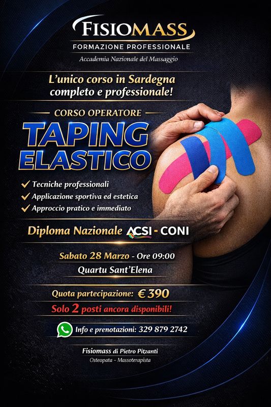 Tassa di segreteria Corso Taping Fisiomass Acsi