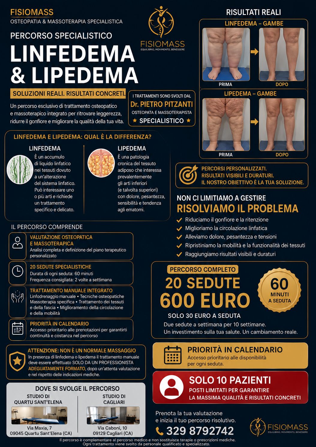 Linfedema è Lipedema osteopatica 20 trattamenti