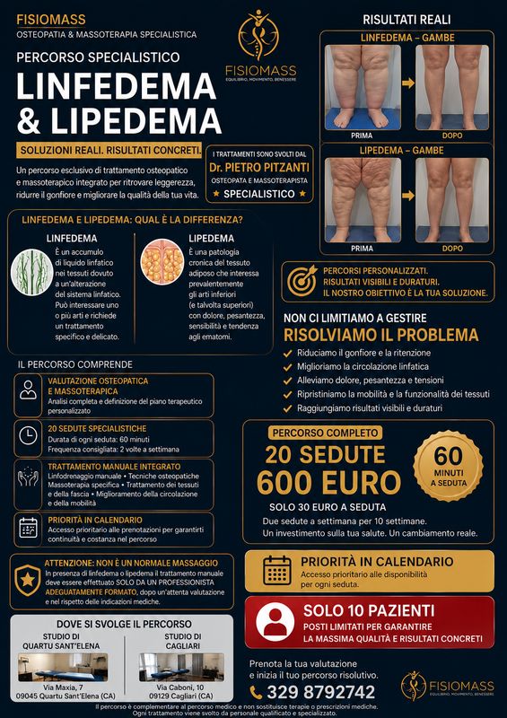 Linfedema è Lipedema osteopatica 20 trattamenti