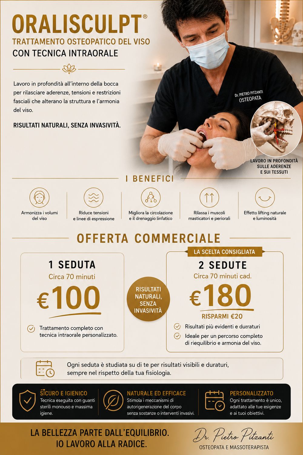 Trattamento viso osteopatico