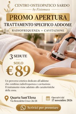 Trattamento specifico addome (tre sedute)