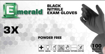 Black Nitrile Gloves - Exam Powder Free 3 mil. Black Nitrile Gloves - Exam Powder Free 3 mil.