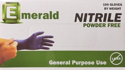 Blue Nitrile Gloves - General Purpose Powder Free 3 mil.