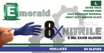 Blue Nitrile Gloves - Exam Powder Free 8 mil. Blue Nitrile Gloves - Exam Powder Free 8 mil.