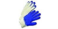 Blue Latex Dipped String Knit Gloves